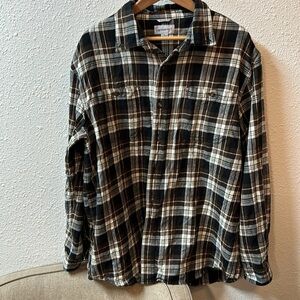 Carhartt Heavy Duty flannel Men’s Plaid Relaxed Fit Work Wear Outdoors